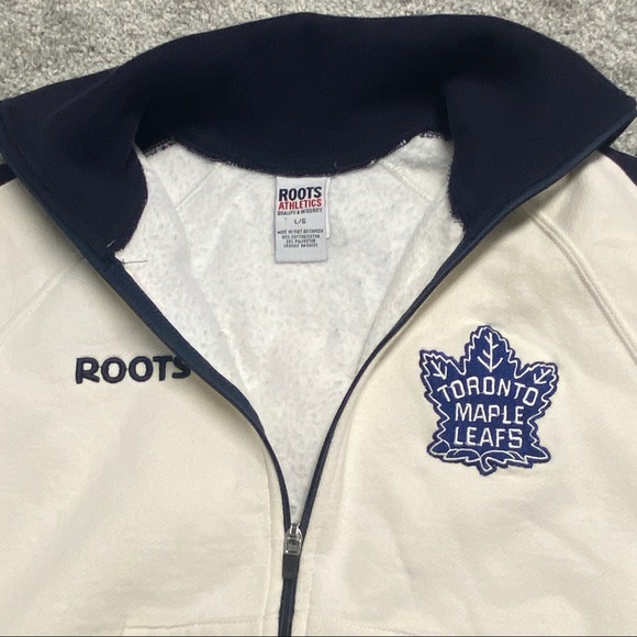 Rare Off-White Vintage Roots Toronto Maple Leafs Zip Up, L - Picture 8 of 16
